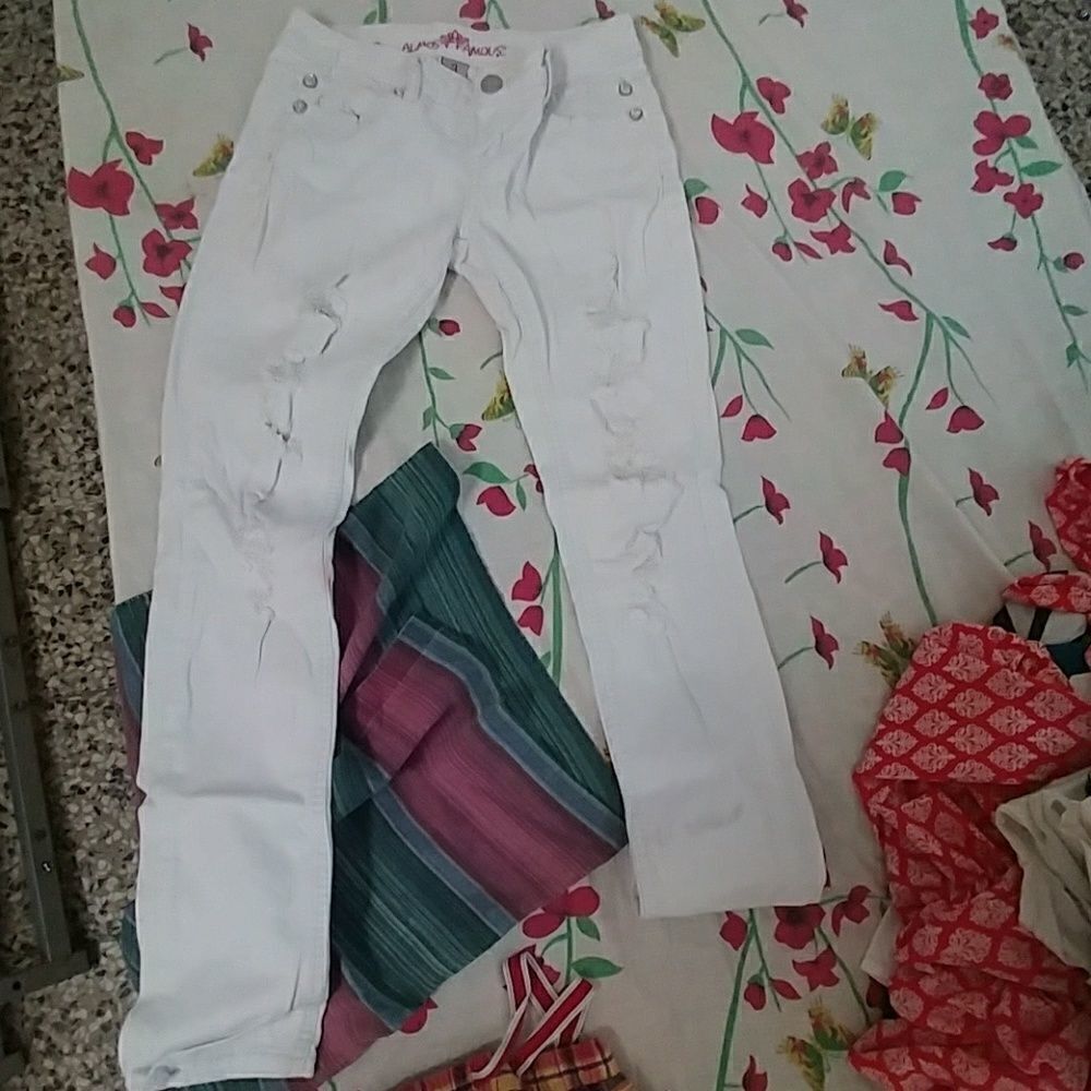 jeans (light stain in back)